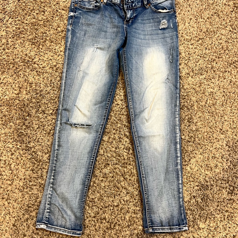Maurices Faded Blue Straight Leg Jeans